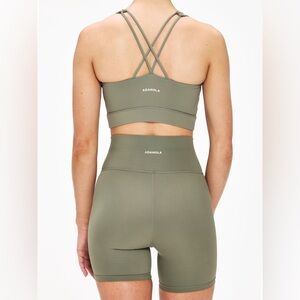 Adanola Ultimate Cross Back Sports Bra Olive Green XS